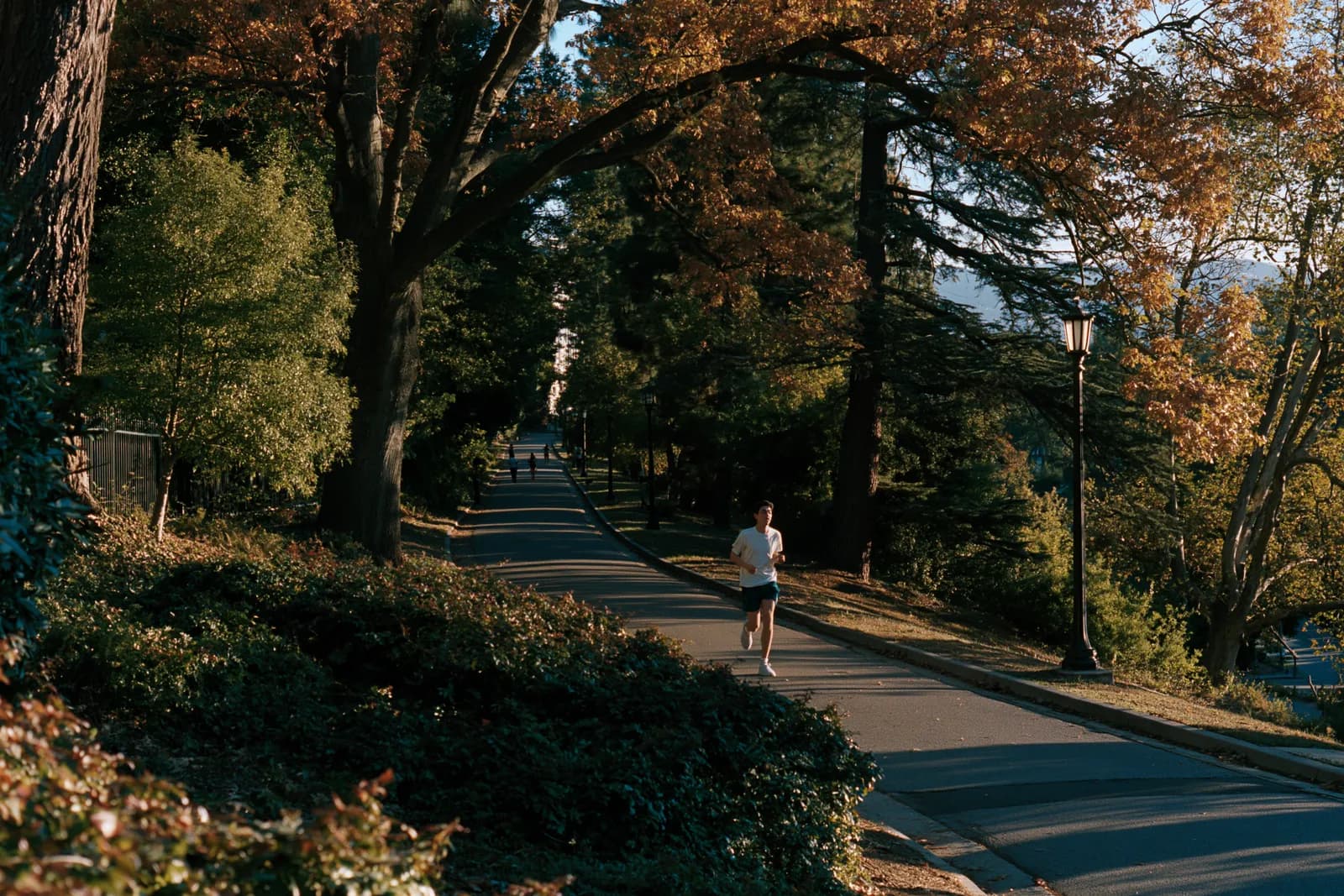 Person walking outdoors